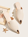 Chic and Comfortable Pointed Toe Slide Sandals: Slip-On Style for Women