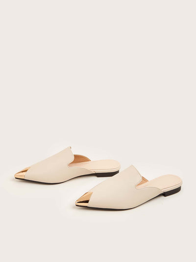 Chic and Comfortable Pointed Toe Slide Sandals: Slip-On Style for Women