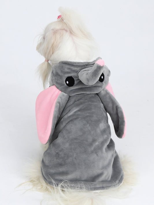 Cute & Cozy: Cartoon Hooded Pet Coat for Your Furry Friend