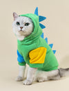 Roar-tastic Dinosaur Design Pet Hoodie for Dogs and Cats: Perfect for Cold Weather Comfort