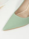 Mint Green Floral Print Point Toe Pumps: Elevate Your Style with Fashionable High Heel Shoes for Women