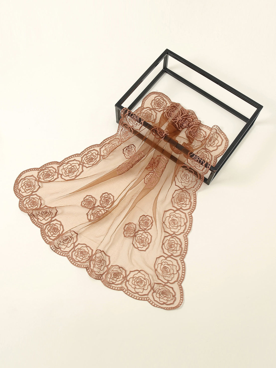 Introducing Elegance in Bloom: a beautiful, embroidered square scarf bandana for women. Made with delicate flowers, this scarf adds a touch of charm to any outfit. Light and versatile, it can be worn as a scarf or bandana, making it the perfect accessory for any occasion. Elevate your style with Elegance in Bloom.