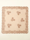 Elegance in Bloom: Women's Embroidered Flowers Square Scarf Bandana