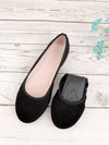 Step into Style: Women's Casual and Comfortable Lightweight All-Season Black Faux Suede Butterfly Knot Round Toe Flat Shoes