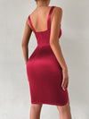 Turn heads in our Tulip Hem Satin Cami Dress for Banquets and Parties