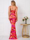 Blooming Beauty: Floral Print Tie Shoulder Mermaid Hem Maxi Cami Dress