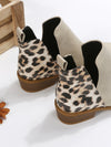 Beige Leopard Print Chunky Heeled Booties: Sleek & Stylish Short Boots