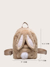 Cartoon Ear Fluffy Classic Backpack:  Add a Playful Touch to Your Style!