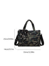 Camouflage Chic: Bow-Detail Skinny Scarf & Quilted Top Handle Bag