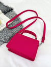 Chic Mini Neon Pink Flap Felt Square Bag for a Bold Style Statement