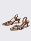 Chic and Serpent-Inspired: Snakeskin Embossed Stiletto Heeled Slingback Pumps