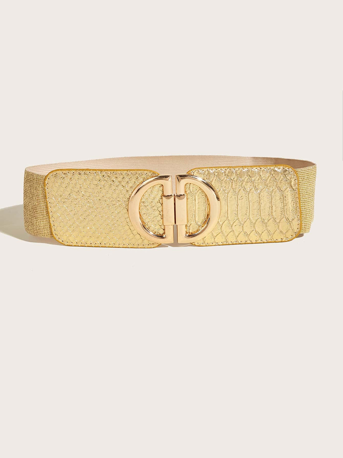 Elegant Women's D Letter Pattern Dress with Elastic Waistband for Summer and Fall Fashion - women D letter pattern elastic waistband belt visible in all media images, product image 1