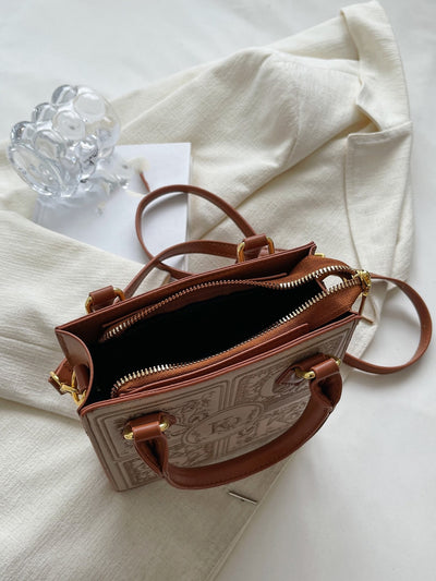 Paper Cut Patterned Embroidery Mini Handbag