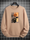 Comfort and Style with Men's Floral Print Thermal Sweatshirt