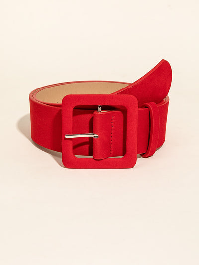 Spooky Chic: Snakeskin Embossed Square Buckle Belt for Halloween Parties