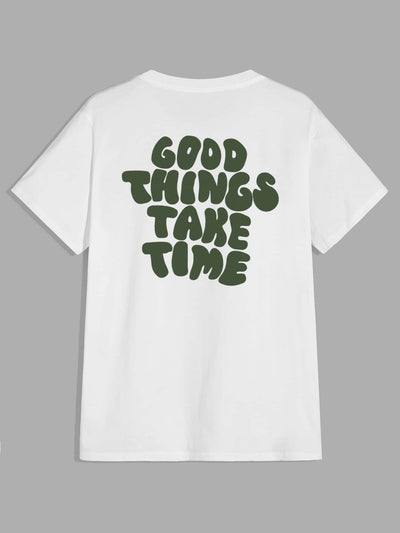 Make a Statement in Style White Men's Slogan Graphic Tee