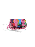 Front angle of pink mini acrylic detail crossbody bag