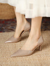 Chic Minimalist Pyramid Heeled Pointed Toe Court Pumps for Effortless Elegance