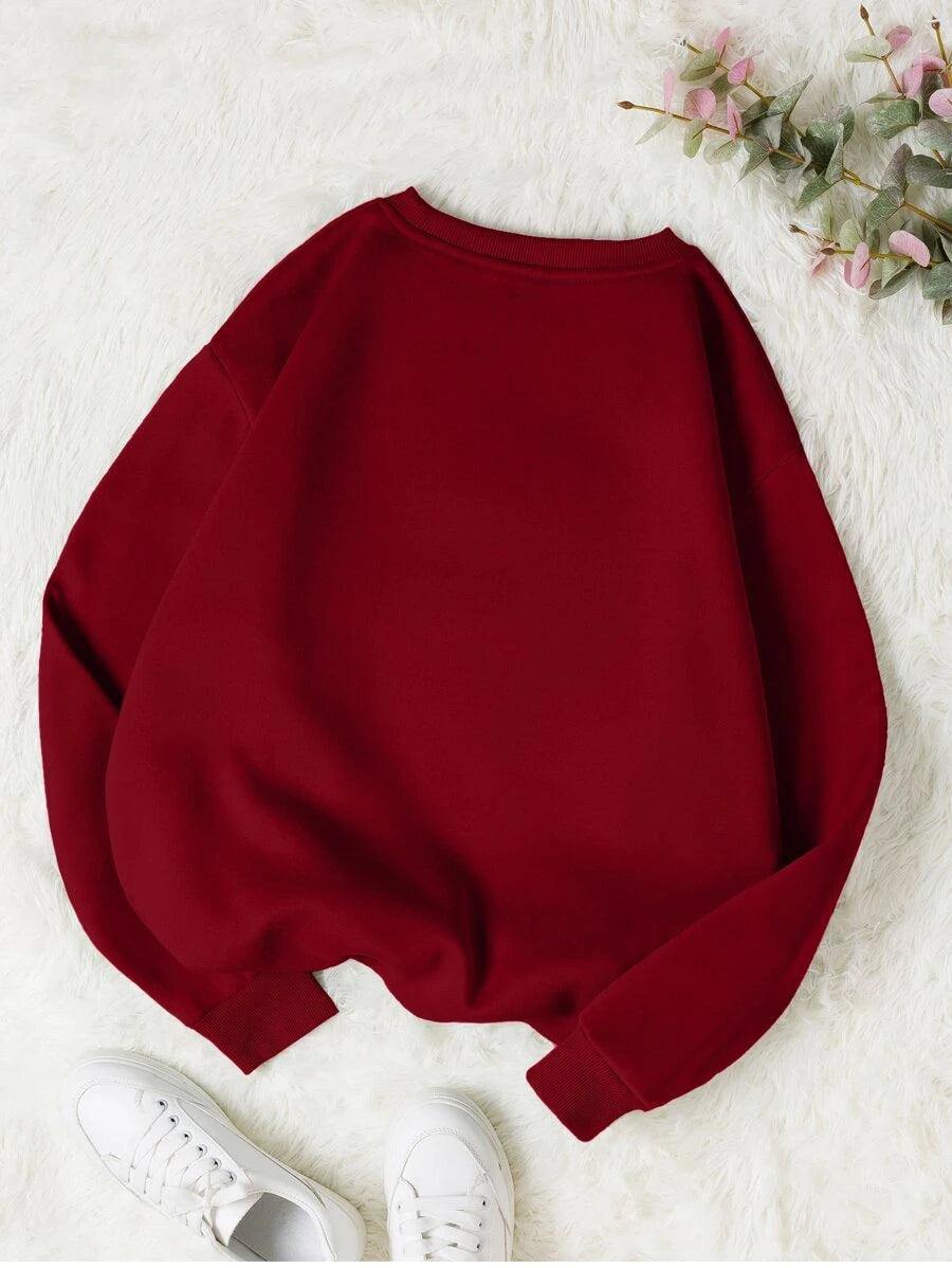 Celebrate your passion for teaching with this comfortable Letter Graphic Thermal-Lined Sweatshirt. Designed specifically for educators, this pullover features a bold letter graphic that makes a statement in the classroom or beyond. The thermal lining provides extra warmth and coziness, making it ideal for cooler school days and back-to-school season. Crafted from quality materials, it's durable enough for everyday wear while maintaining its shape and color wash after wash. 