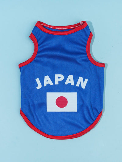 Pet Fashinon: Flag Pattern Pet Tank - Show Your Spirit in Style!