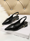 Chic and Comfortable: Pointed Toe Backless Pumps with Thick Heels