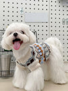 Chic Geometric Pattern Pet Sweater: Keep Your Furry Friend Warm in Style