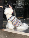 Chic Geometric Pattern Pet Sweater: Keep Your Furry Friend Warm in Style