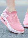 Pink Striped Mesh Rocking Shoes: Stay Stylish and Comfortable All Day Long