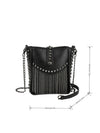 Chic Mini Fringe Studded Bucket Bag: Perfect for Effortless Style