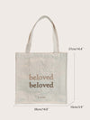 Express Yourself Tote: Bold Letter Graphic Shopper Bag