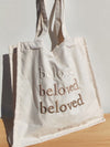 Express Yourself Tote: Bold Letter Graphic Shopper Bag