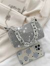 Sparkling Elegance: Exquisite Rhinestone-Studded Mini Bucket Bag for Glamorous Evenings