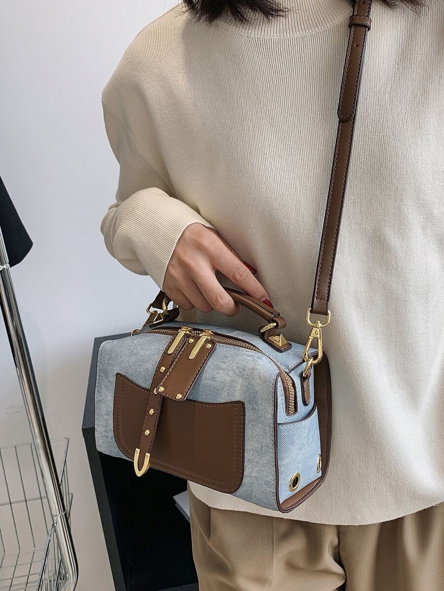 Refresh your everyday wardrobe with this vintage color block shoulder bag for women. Designed with a timeless color block pattern and a structured silhouette, this versatile handbag combines classic inspiration with modern functionality, making it an ideal accessory for work, weekends, and daily outings.