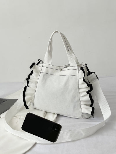 Ruffled Elegance Shopper Bag: The Perfect Accessory for Every Occasion