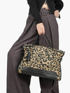 Chic Leopard Studded Shoulder Tote Bag - The Perfect Gift for Trendy Women & Girlfriends