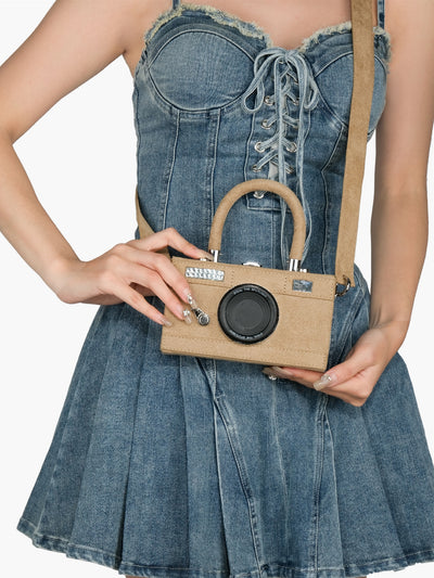 Capture Every Moment in Style with the Mini Camera Design Box Bag