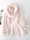 Wild and Stylish: Zebra Striped Print Tassel Decor Scarf