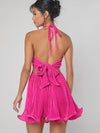 Unleash Your Inner Style Rebel with Haute Ombre Cut-Out Tie Back Pleated Dress