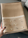 Pearl Perfection: Women's Fashion Faux Pearl Decor Scarf