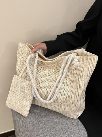 Introducing our Chic and Versatile Straw Bag Set for Teen Girls and Women on the Go! These stylish bags are perfect for college, outdoor adventures, and travel. Made from durable straw material, they offer a sleek and functional design that will elevate any outfit. Stay fashion-forward while staying organized on all your on-the-go adventures!