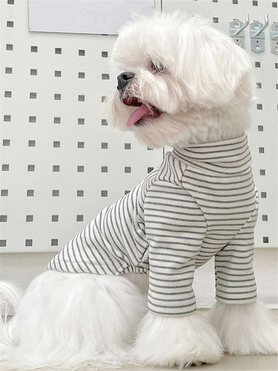 Get your furry friend looking fashionable with our Adorable Striped Print Pet Tee. Made with a stylish design, this tee will have your pet looking cute and chic. Made with quality materials for comfort and durability, your pet will love wearing this tee for any occasion. Perfect for any stylish pet owner.