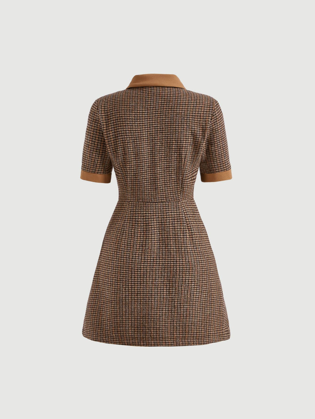 Experience sophistication and style with our Chic Plaid Print Dress. Featuring a timeless plaid print, this dress is designed with a button-front closure and lapel collar for a polished look. Made with high-quality materials, it ensures comfort and durability. Elevate your wardrobe with this versatile and fashionable dress.