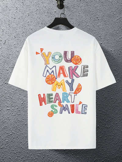 Embrace Loose-Fit Comfort with Men's Slogan Graphic T-Shirt
