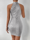 Sparkle and Shine: Halter Neck Sequin Bodycon Dress