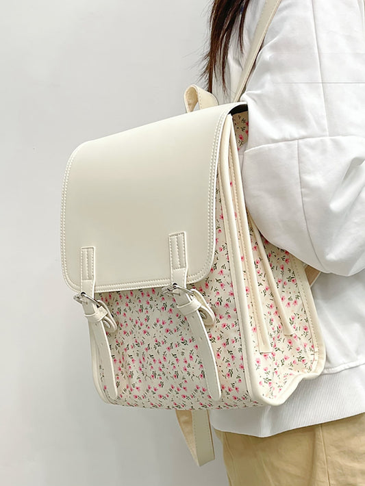 Stylish Floral Backpack for School, Travel, and Outings - Large Capacity, Laptop Compartment