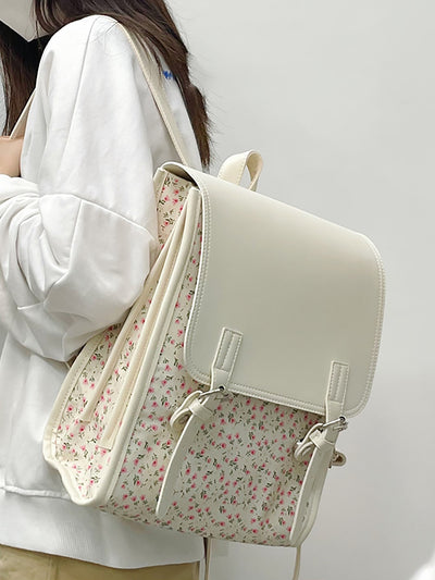 Stylish Floral Backpack for School, Travel, and Outings - Large Capacity, Laptop Compartment