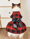 Chic and Stylish Plaid Print Pet Dress