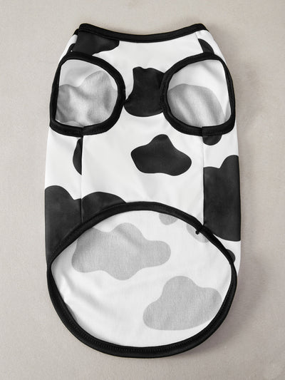 Stylish Cow Print Pet Tank: Fun, and Comfortable for Your Furry Friend