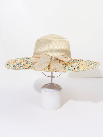 Chic Bow Decor Straw Hat: Stylish Sun Protection