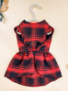 Chic and Stylish Plaid Print Pet Dress